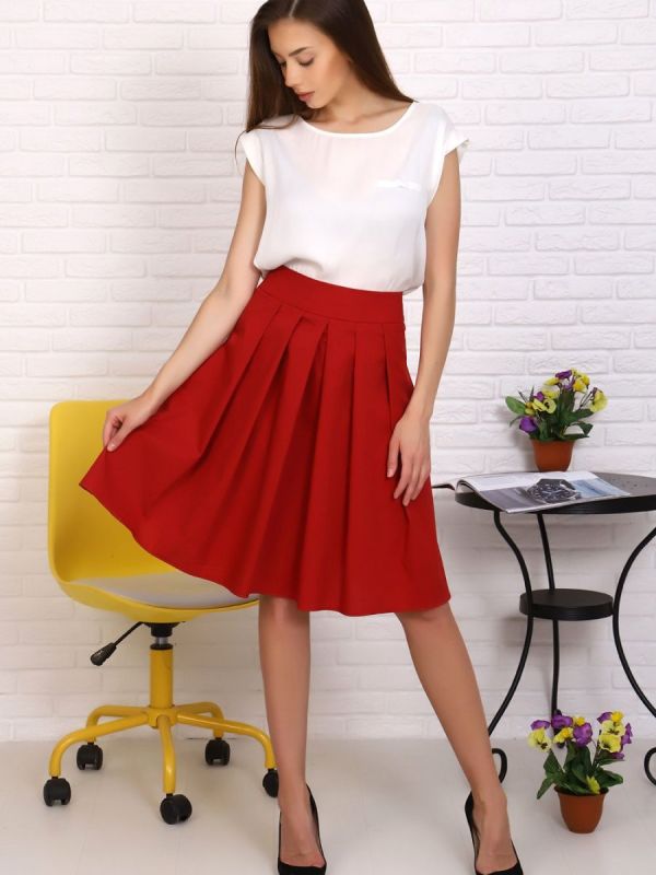 Skirt Nelly (burgundy) rr