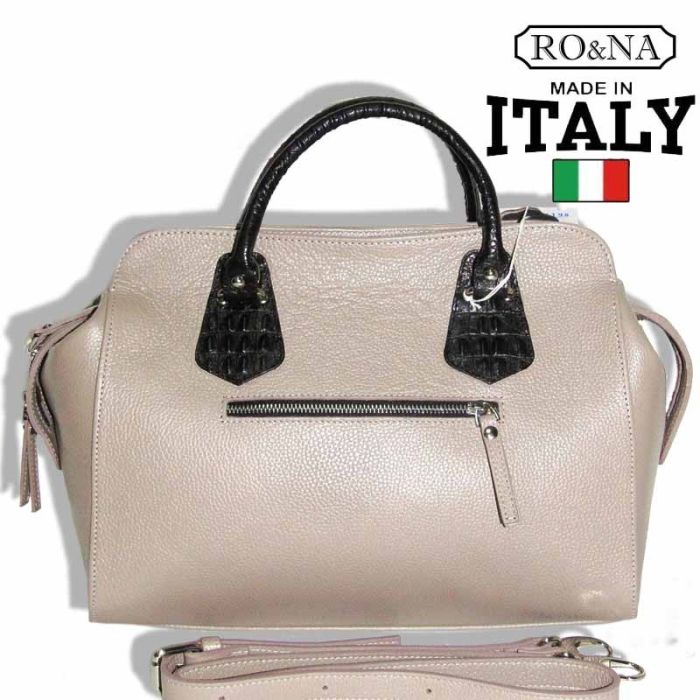 Women's Italian Leather Shoulder Bag - RO&NA Barrel