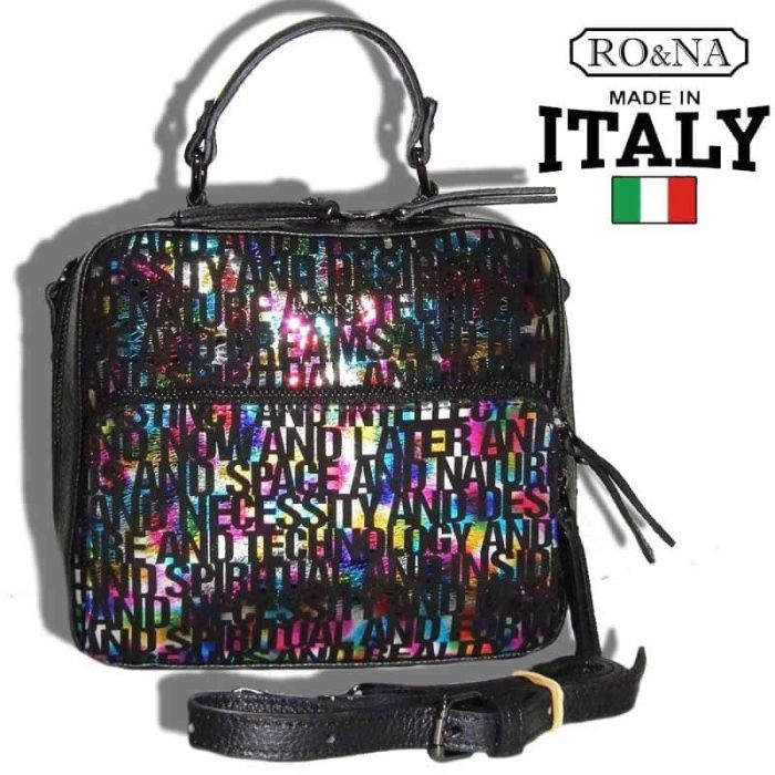 Women's Leather Shoulder Bag - Italian Bright