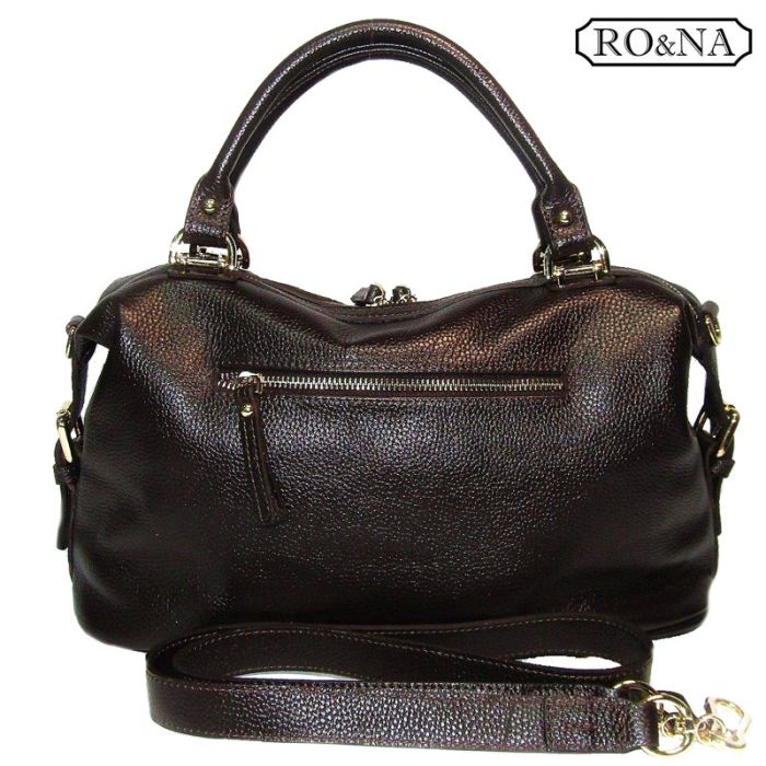 Women's Italian Leather Shoulder Bag - Double Sided