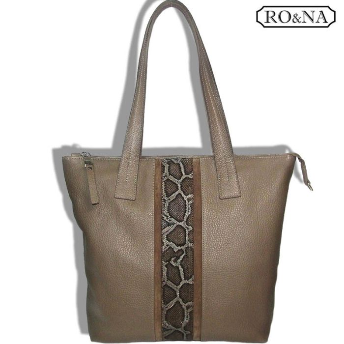 Large Women's Leather Shoulder Bag - Casual Tote