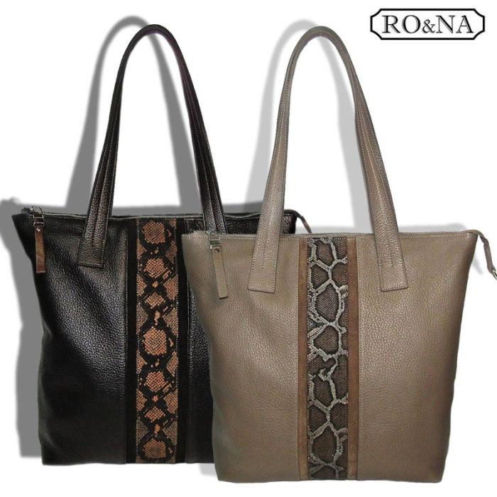 Large Women's Leather Shoulder Bag - Casual Tote