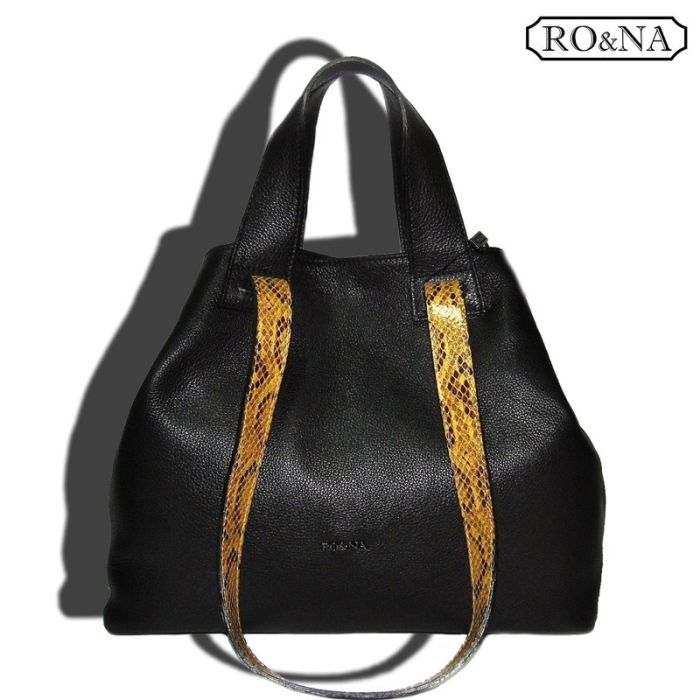 Large Leather Shoulder Bag with 2 Handles - Italian Transformer Bag