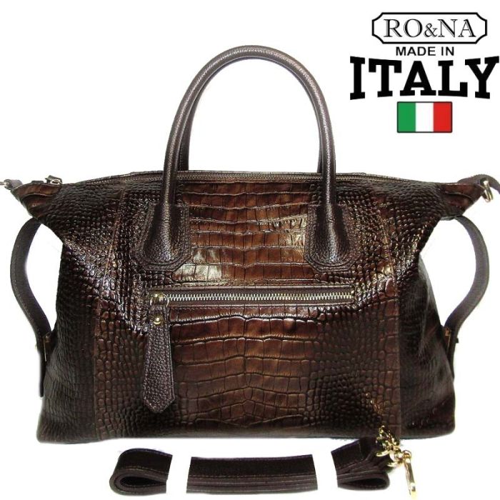 Women's soft genuine leather bag - Italian