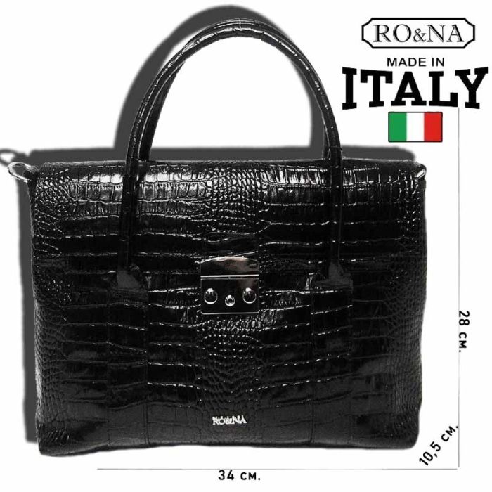 Pearlescent leather bag from Italy-RO&NA