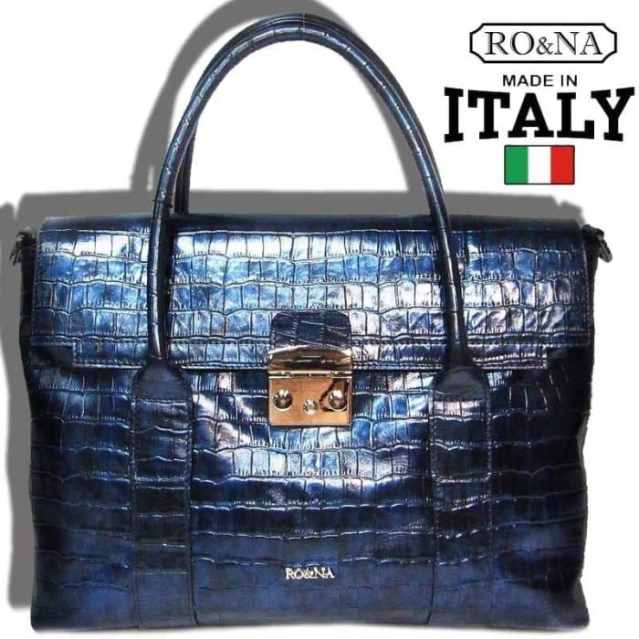 Pearlescent leather bag from Italy-RO&NA