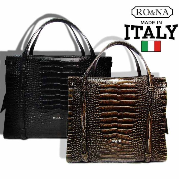 Women's Leather Shoulder Bag Italy - RO&NA Brand