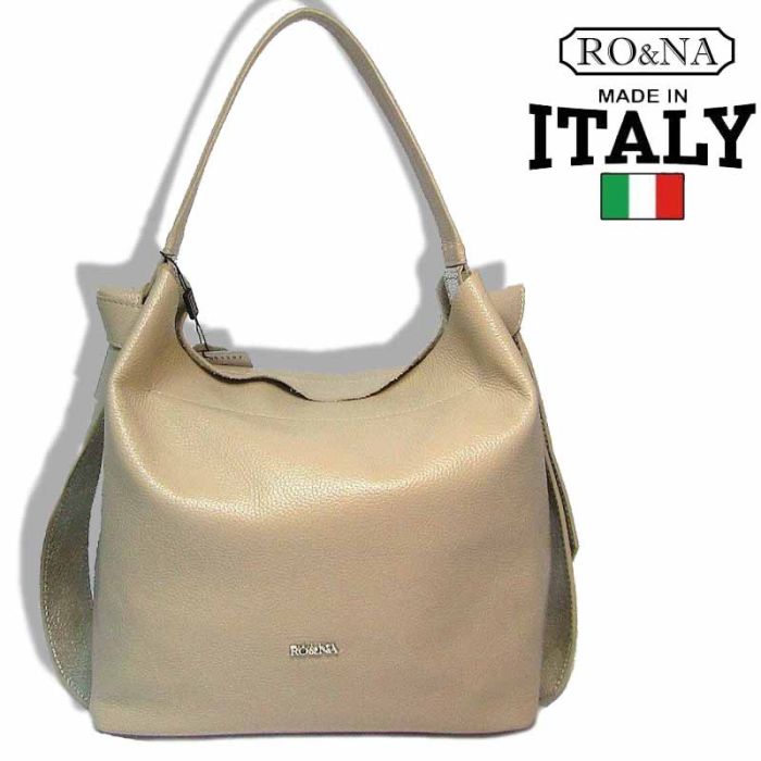 Women's Leather Bag with One Handle - Italian