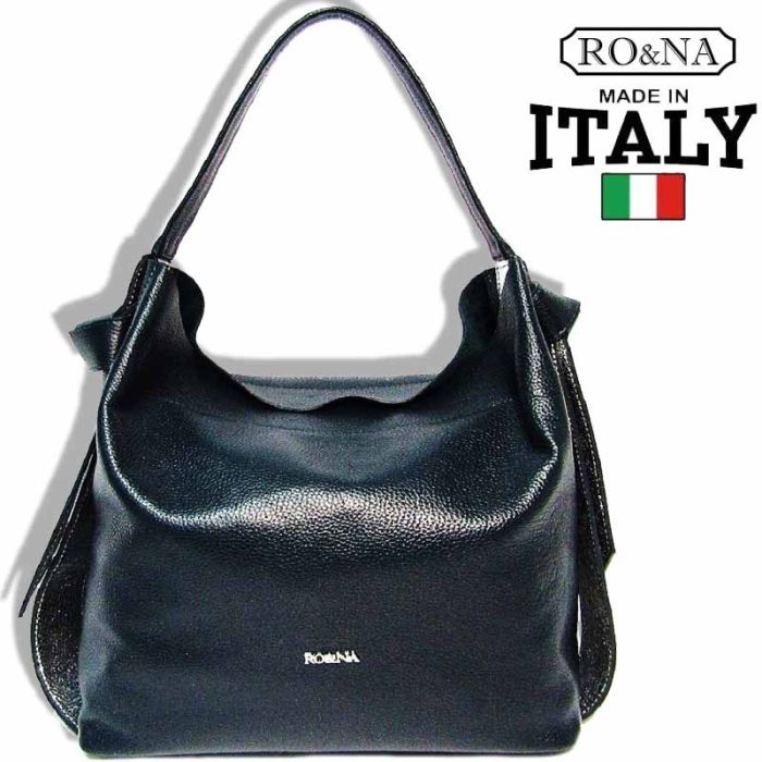 Women's Leather Bag with One Handle - Italian