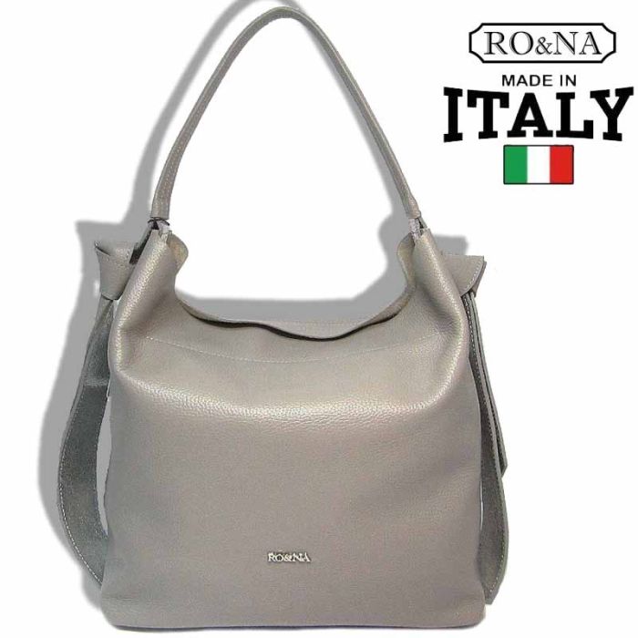 Women's Leather Bag with One Handle - Italian