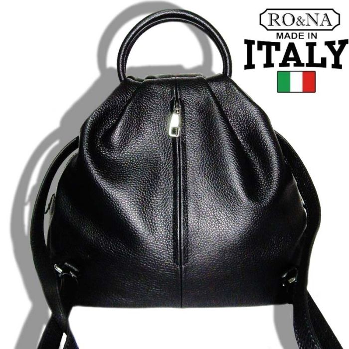 Women's leather backpack-transformer bag from Italy