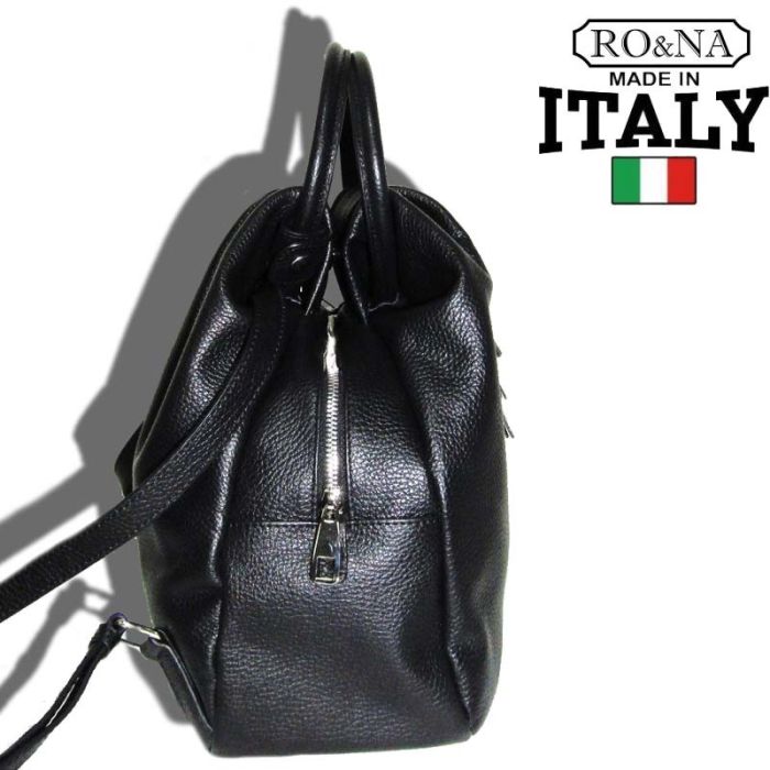 Women's leather backpack-transformer bag from Italy