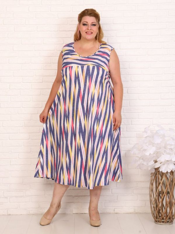 Tricot sundress Ninel (pink stripe)