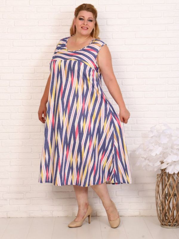 Tricot sundress Ninel (pink stripe)