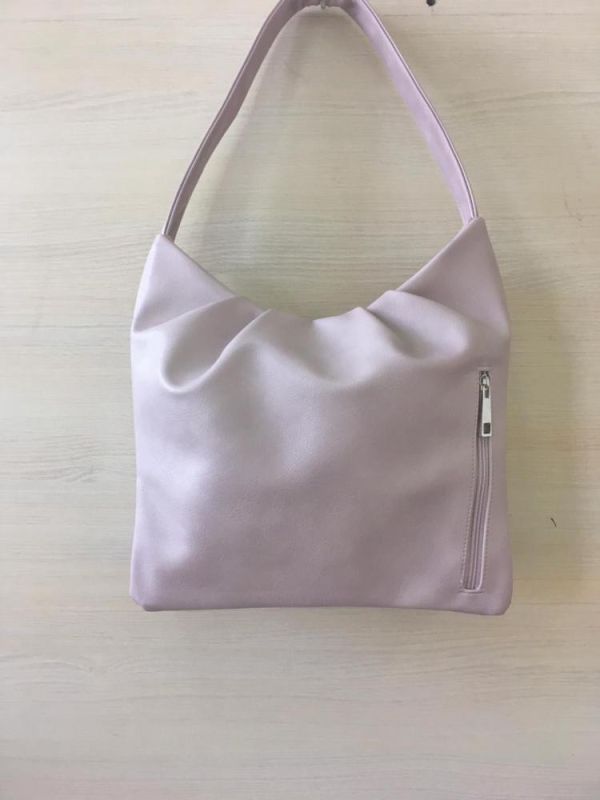 Women's shoulder bag - summer hobo in powder color