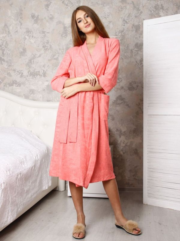 Terry robe Valerie (coral) rr