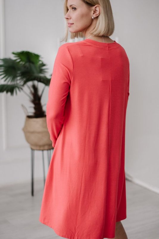 Viscose dress Snezhana (salmon) rr