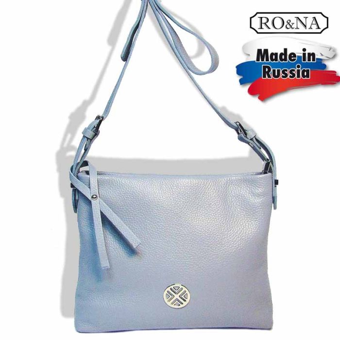 Women's Leather Flat Shoulder Bag - Tablet - RO&NA