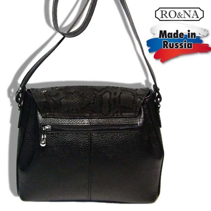 Women's bag with shoulder flap - cross body made of genuine leather