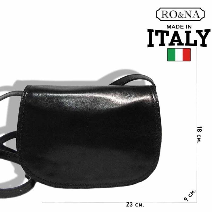 Women's semicircular cross body bag - Made in Italy