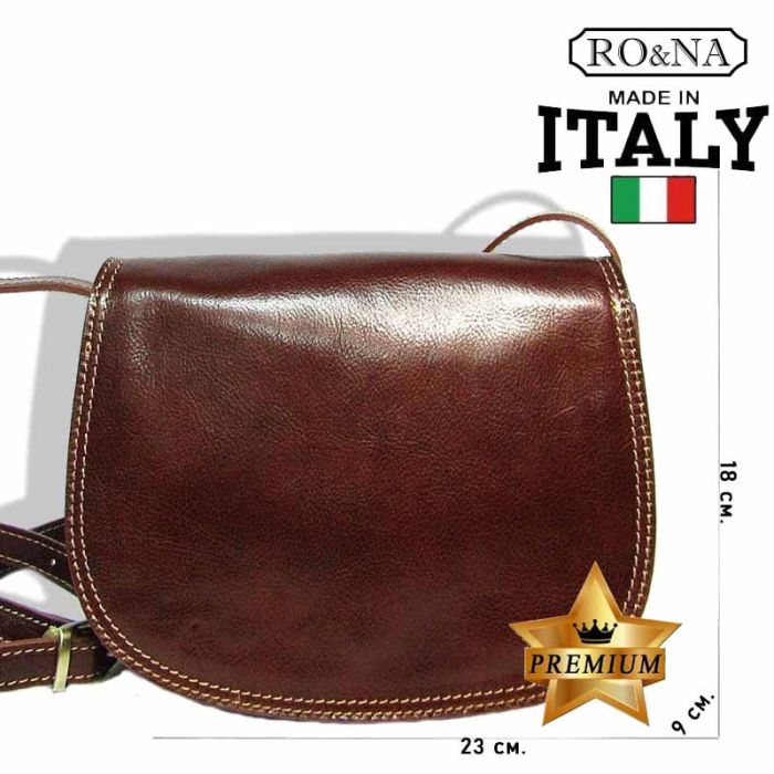 Women's semicircular cross body bag - Made in Italy