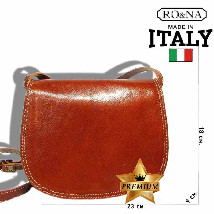 Women's semicircular cross body bag - Made in Italy