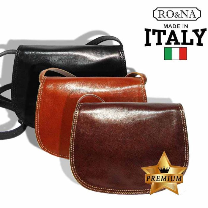 Women's semicircular cross body bag - Made in Italy