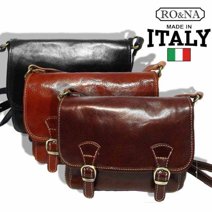 Leather Mailman Bag - Made in Italy RO&NA