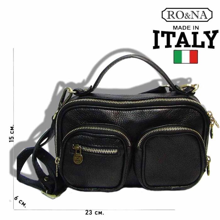 Leather Messenger Shoulder Bag - Italian