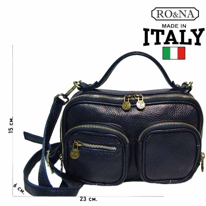 Leather Messenger Shoulder Bag - Italian