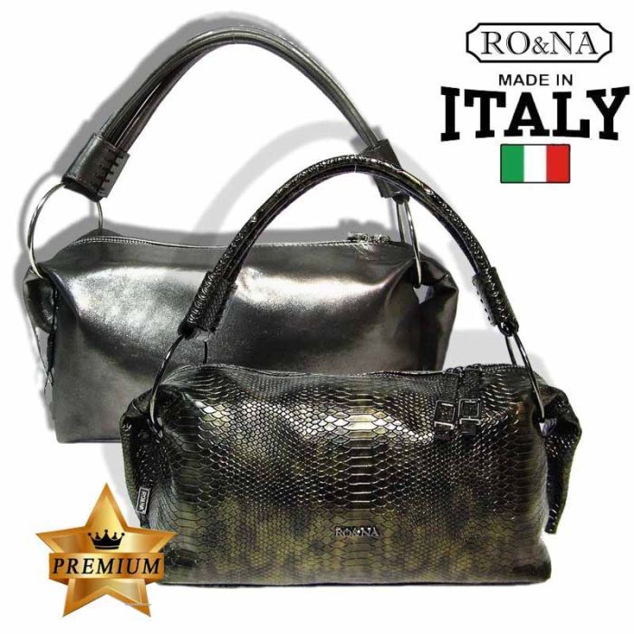 Italian leather handbag - Baguette