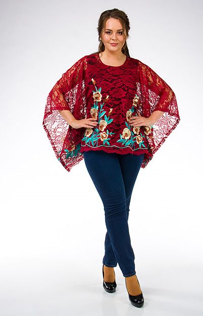 2109-4 poncho blouse