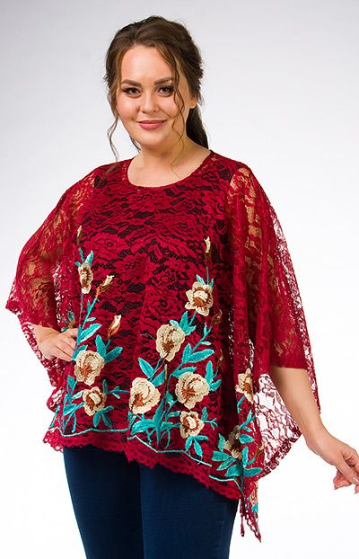 2109-4 poncho blouse