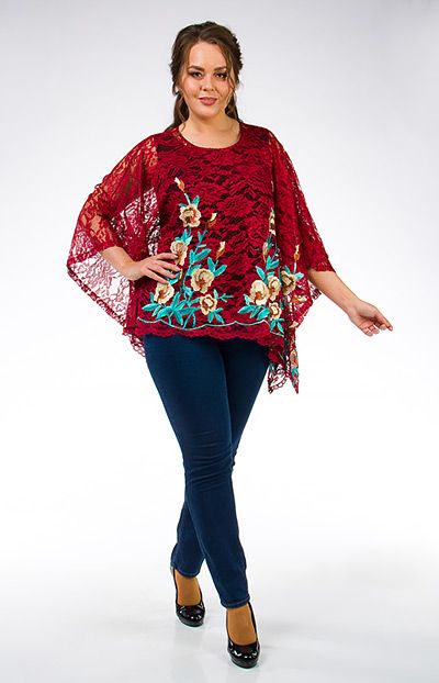 2109-4 poncho blouse