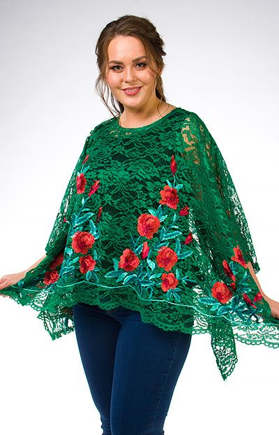 2109-5 poncho blouse