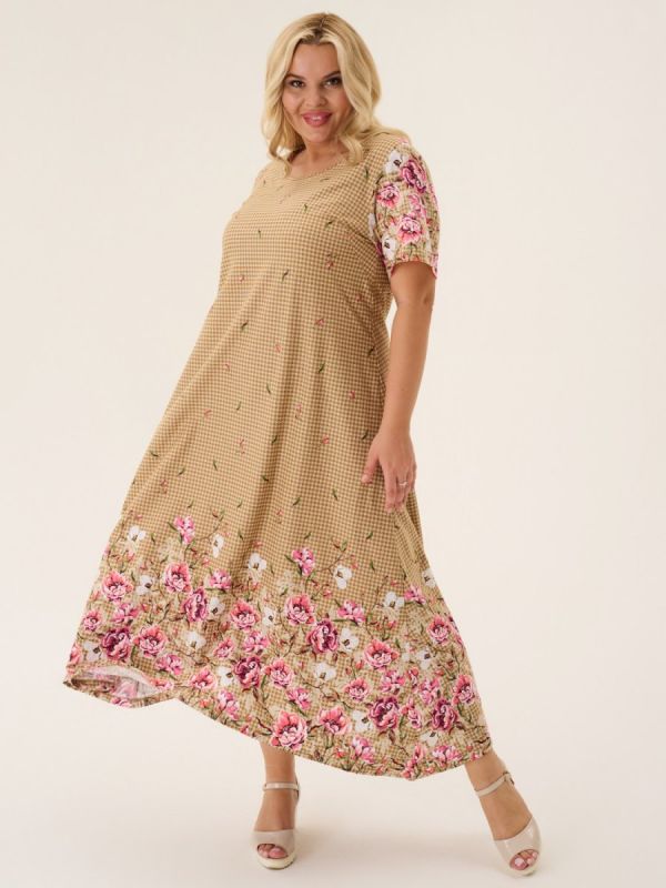 Trifabric dress Karina (beige)