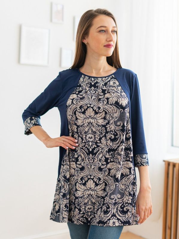 Tunic knitted Claribella (dark blue) rr