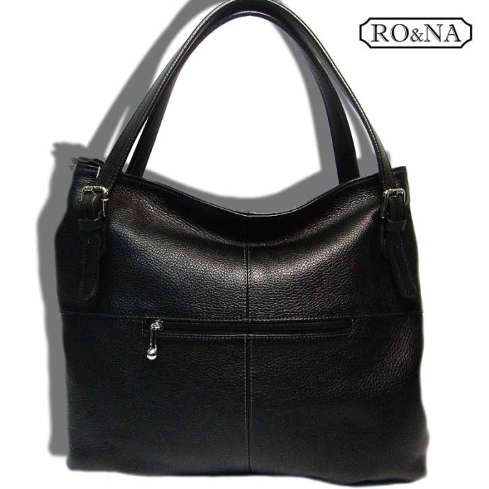 Suede bag with leather inserts-RO&NA