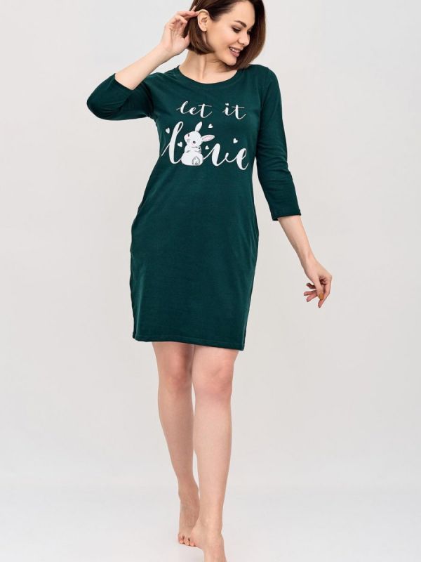 Reggie knitted dress (green) rr