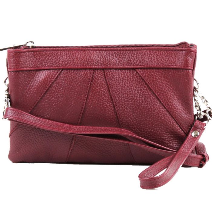 Women's clutch bag - made of genuine leather