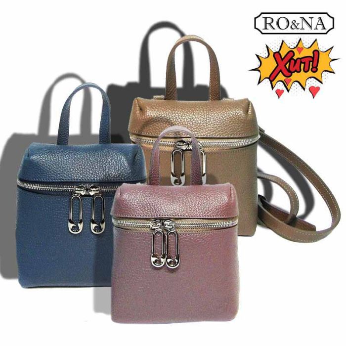 Women's Leather Small Shoulder Bag - Belt and Shoulder Bag