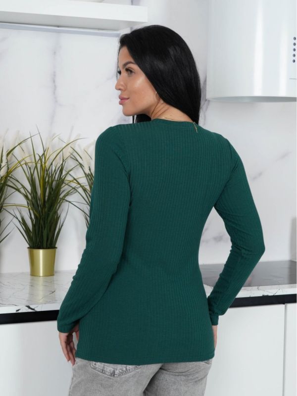 Sweater knitted Jadi (emerald) pp