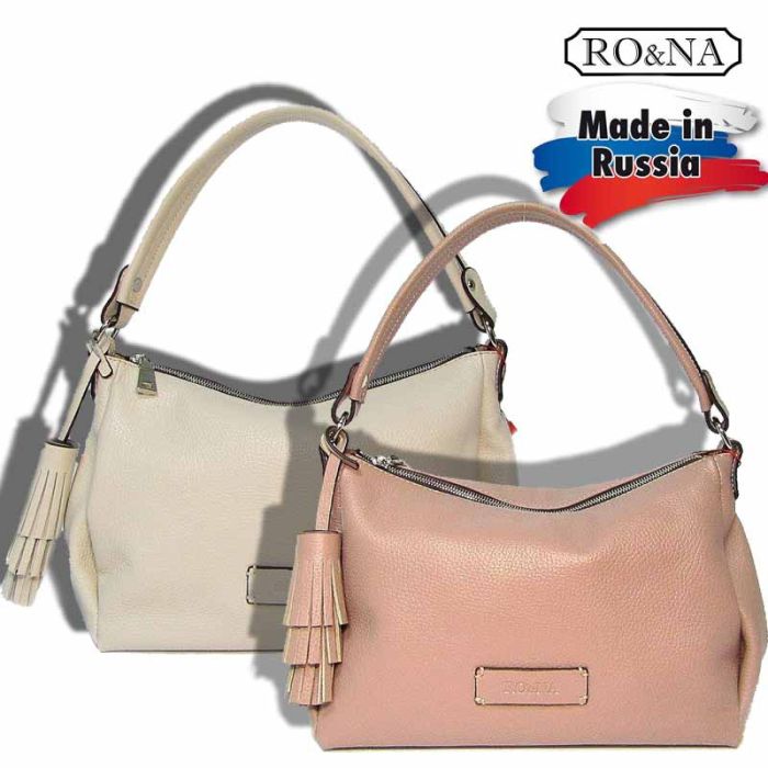 Women's Leather Bag with One Handle - RO&NA