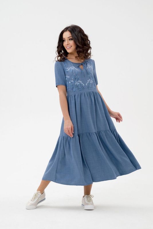 Viscose dress Julietta (blue) pp