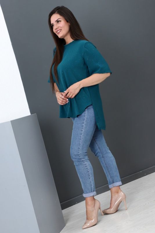 Tunic knitted Varisa (emerald) pp