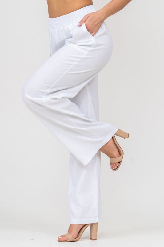 Linen pants Lolly (white) pp