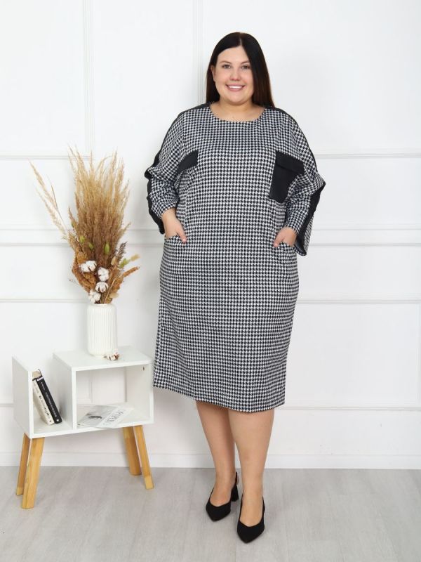 Women's dress Madlena (houndstooth)