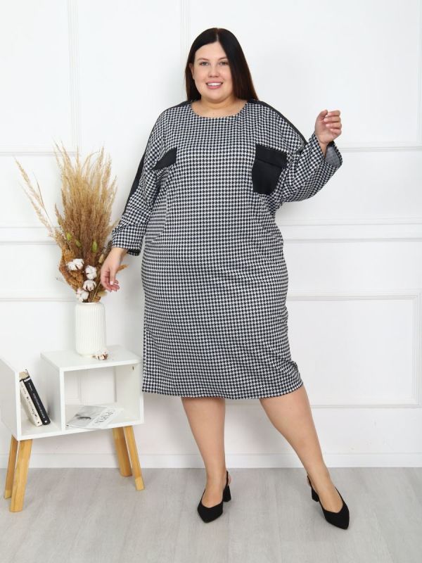 Women's dress Madlena (houndstooth)