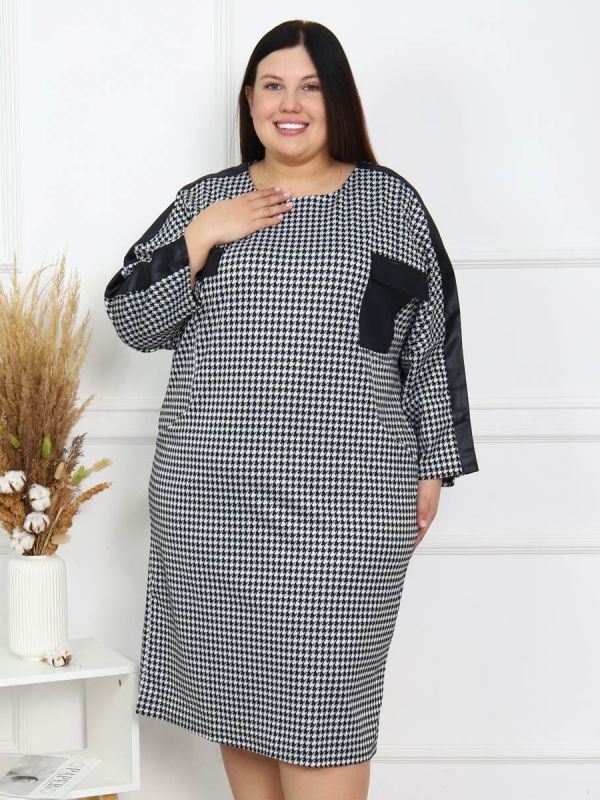 Women's dress Madlena (houndstooth)