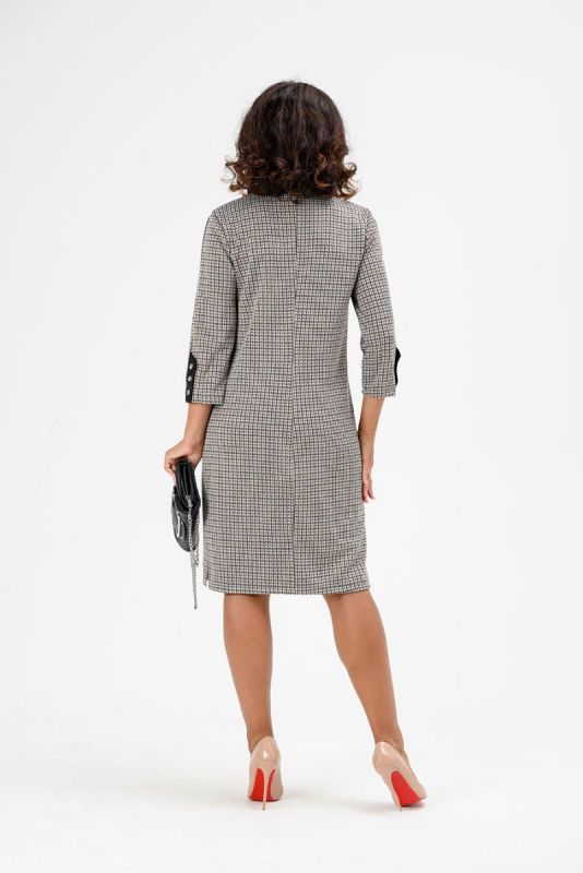 Knitted dress Anita (gray-black) pp